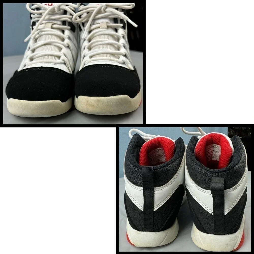Shaq Basketball Retro Athletic Sneakers Shoes‎ Red Black White Size Youths 5.5 D